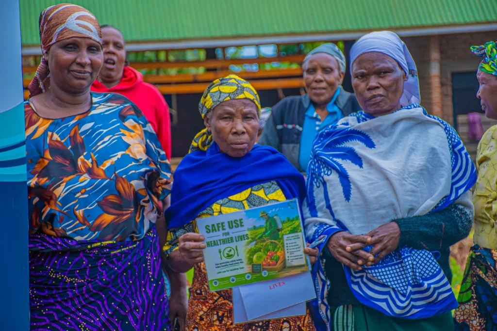 Farmers attending the Safe Use of Chemical Pesticides training in Ngarenairobi Ward, Siha District, Kilimanjaro