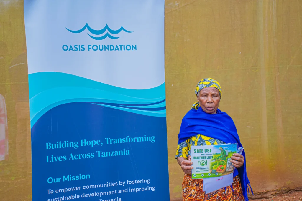 Farmers attending the Safe Use of Chemical Pesticides training in Ngarenairobi Ward, Siha District, Kilimanjaro