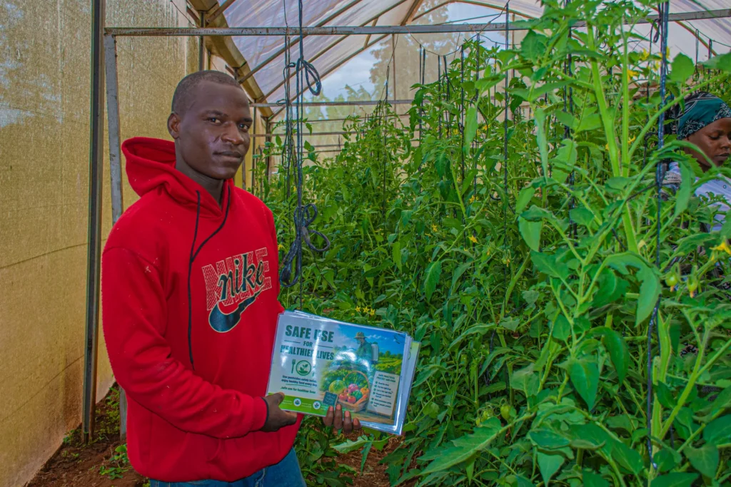 Farmers attending the Safe Use of Chemical Pesticides training in Ngarenairobi Ward, Siha District, Kilimanjaro