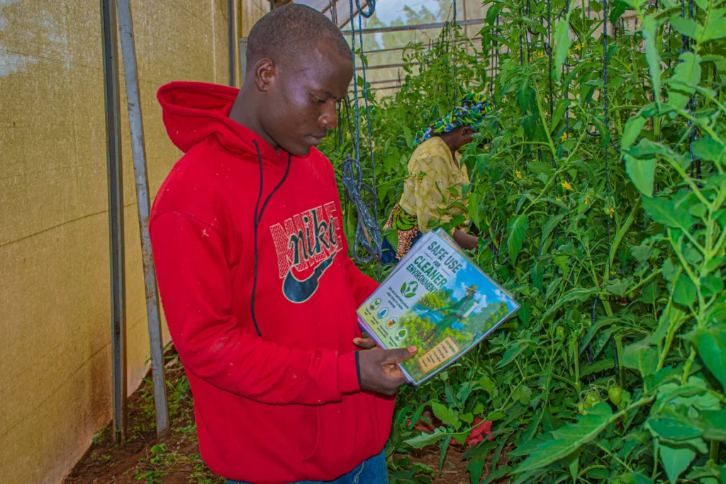 Farmers attending the Safe Use of Chemical Pesticides training in Ngarenairobi Ward, Siha District, Kilimanjaro